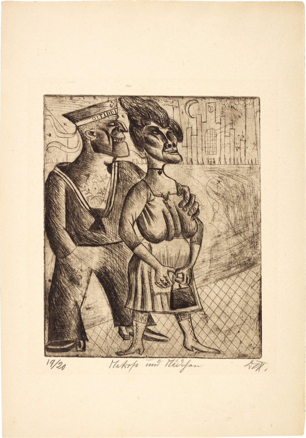 Otto Dix, Matrose und Mädchen (K. 13), 1920