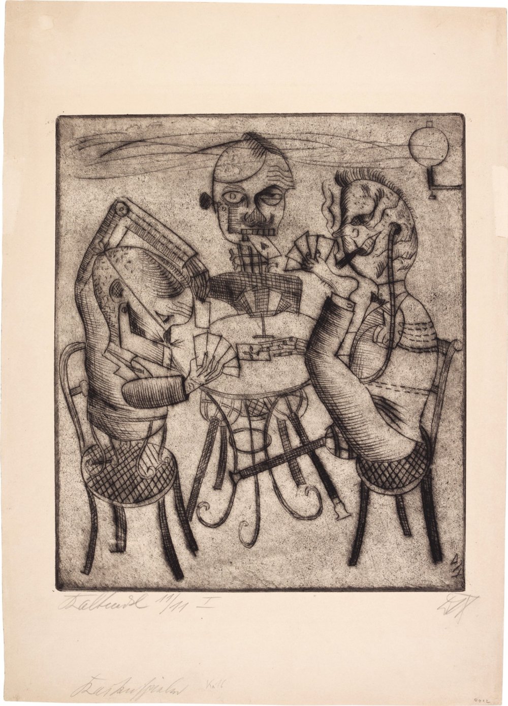 Otto Dix, Kartenspieler (K. 16), 1920