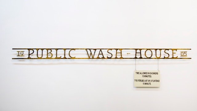 Sue Williamson, Signs of the Lost District: Public Wash-House, 2019