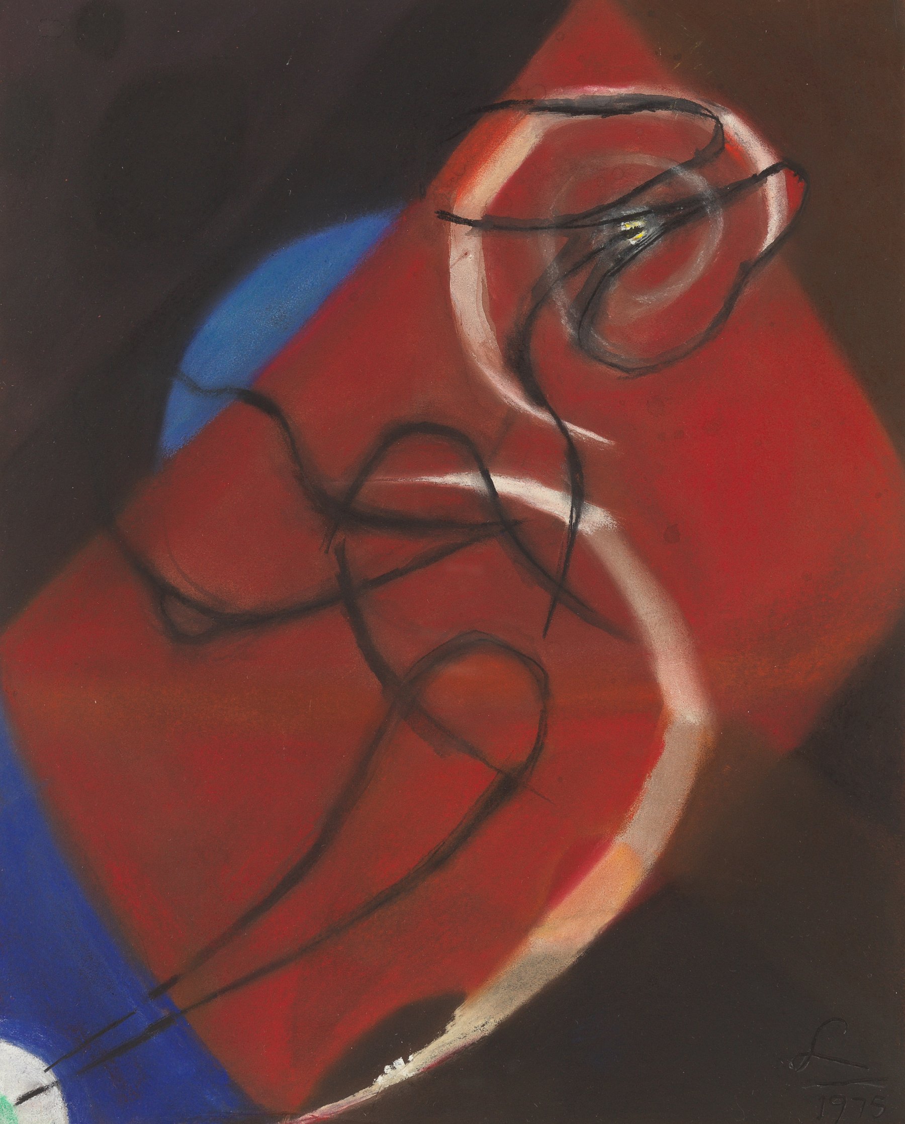 Frank Lobdell, Pastel Study for Painting No. 3, 1975