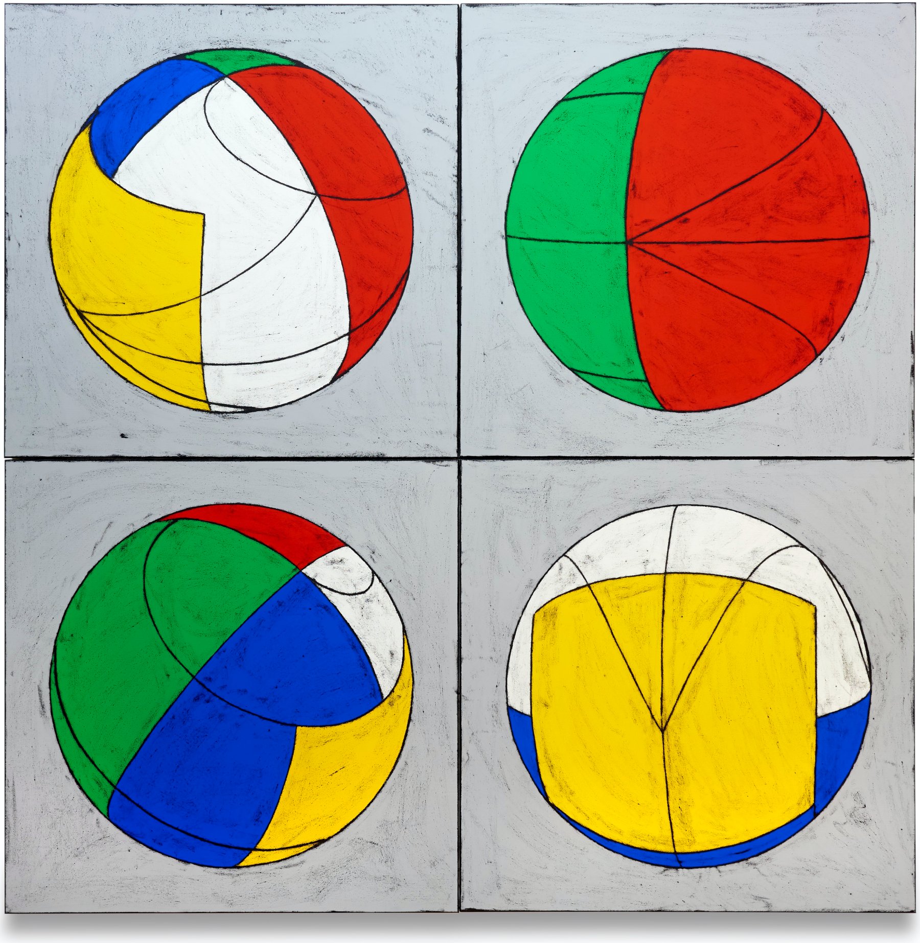 Matt Mullican, Untitled (Five Worlds mapped on a sphere B), 2019