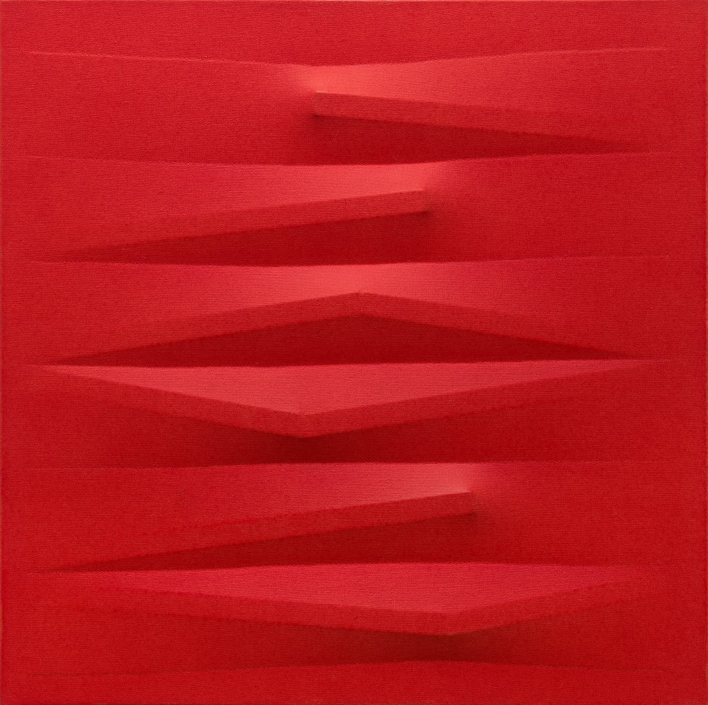 Agostino Bonalumi, Rosso, 1988