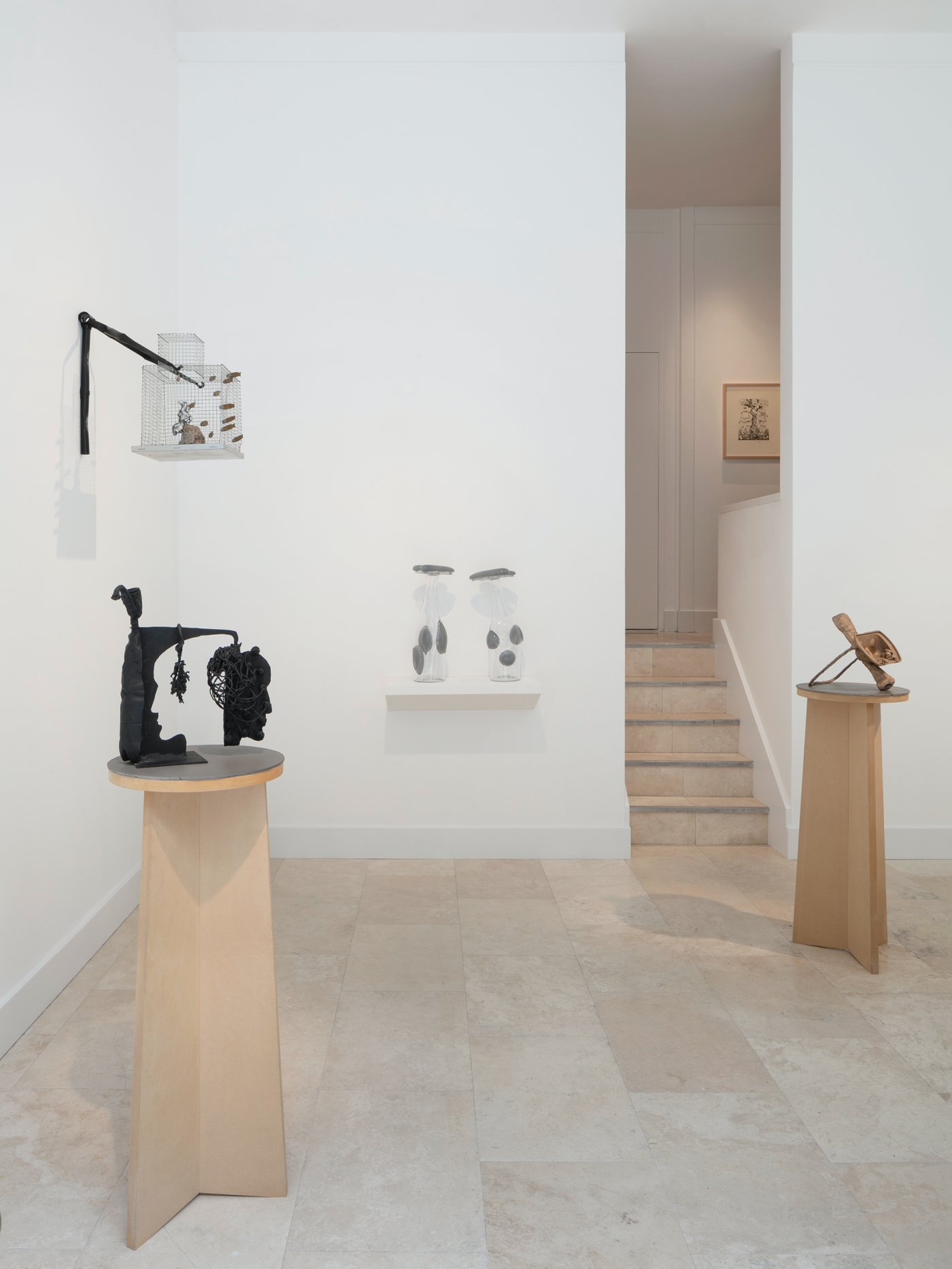 Installation image for Shared Sculptures: Bill Woodrow and Richard Deacon, at Holtermann Fine Art
