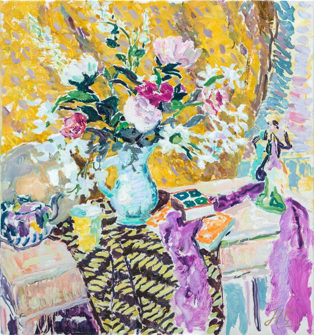 Still Life in Yellow and Pink
