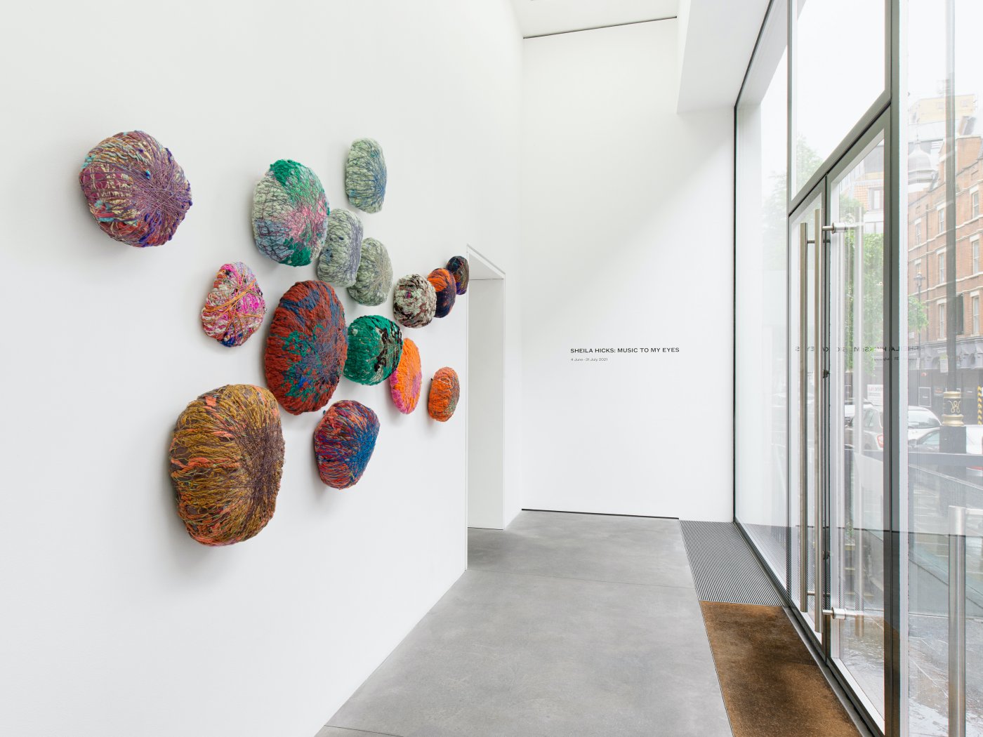 Installation image for Sheila Hicks: Music to My Eyes, at Alison Jacques