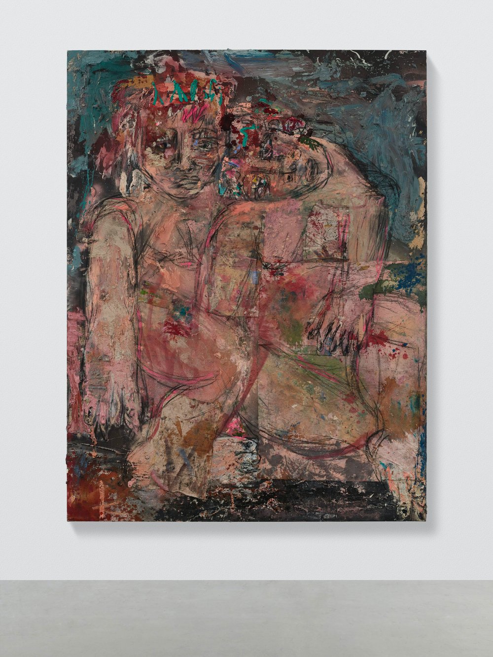 Daniel Crews-Chubb, Couples 2 (teal, pink black), 2021