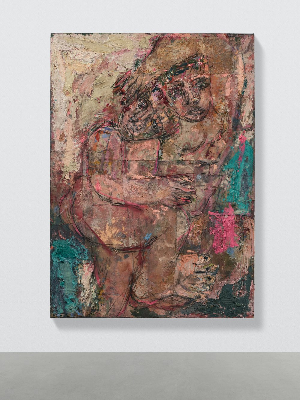Daniel Crews-Chubb, Couples 4 (cream, Veronese green and fuchsia), 2021
