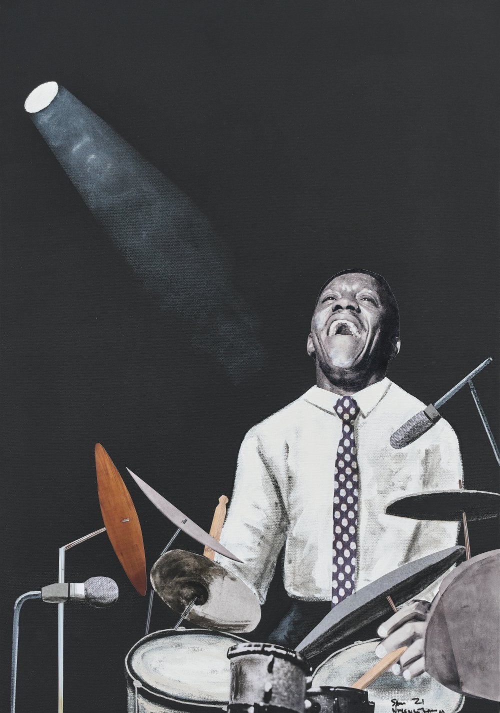 Sam Nhlengethwa, Sam Nhlengethwa & Sam Nhlengethwa, Art Blakey, 2021