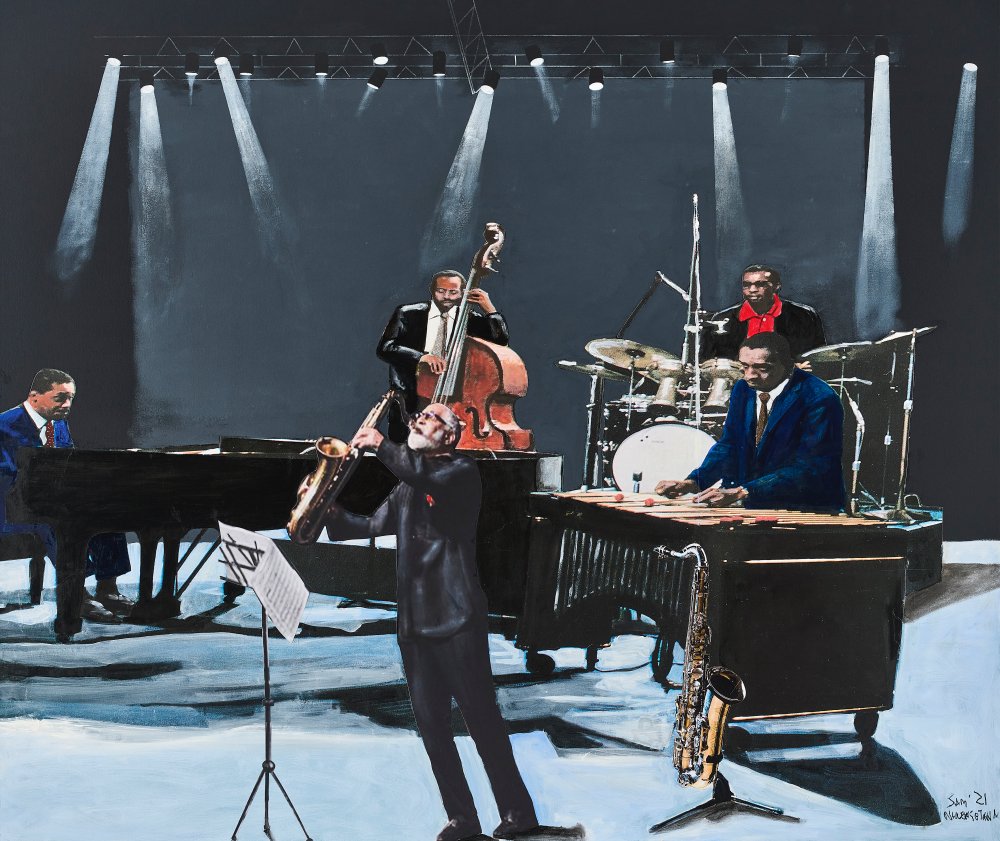 Modern jazz quartet with guest Sonny Rollins, 2021