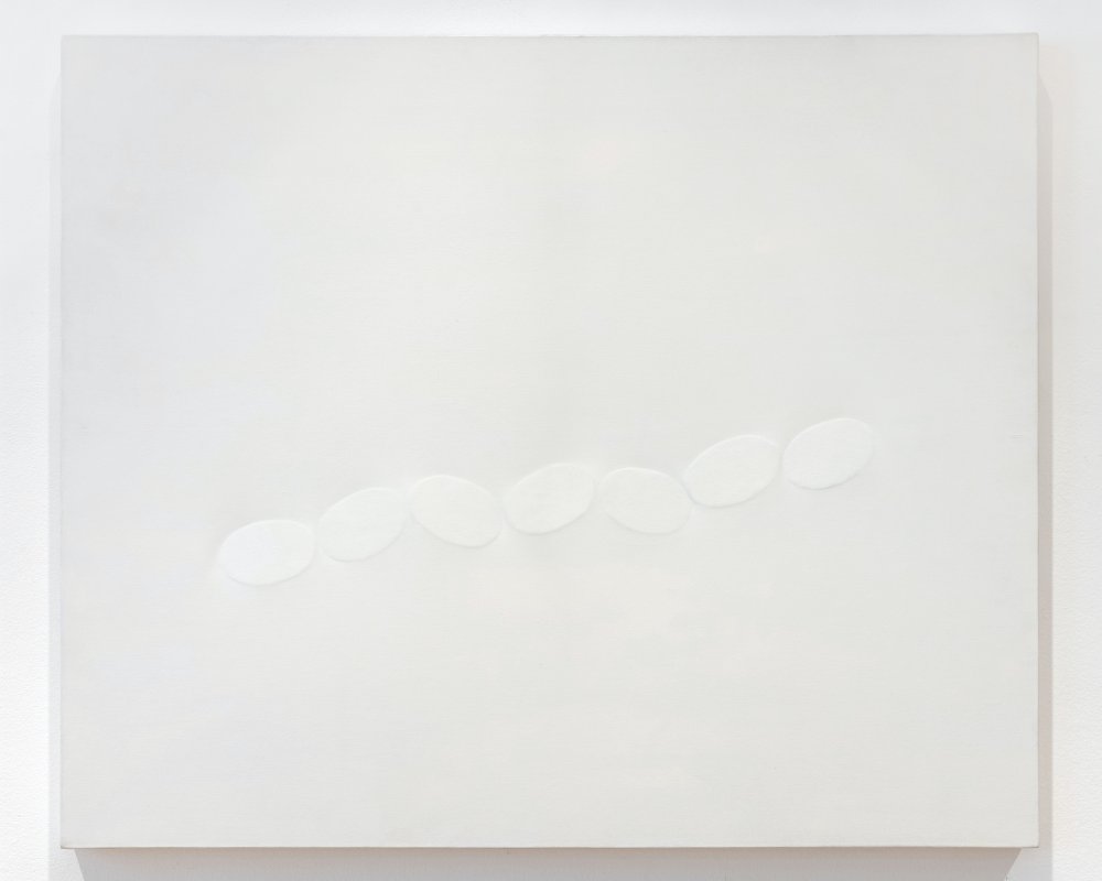 Turi Simeti, Sette ovali bianchi, 2002