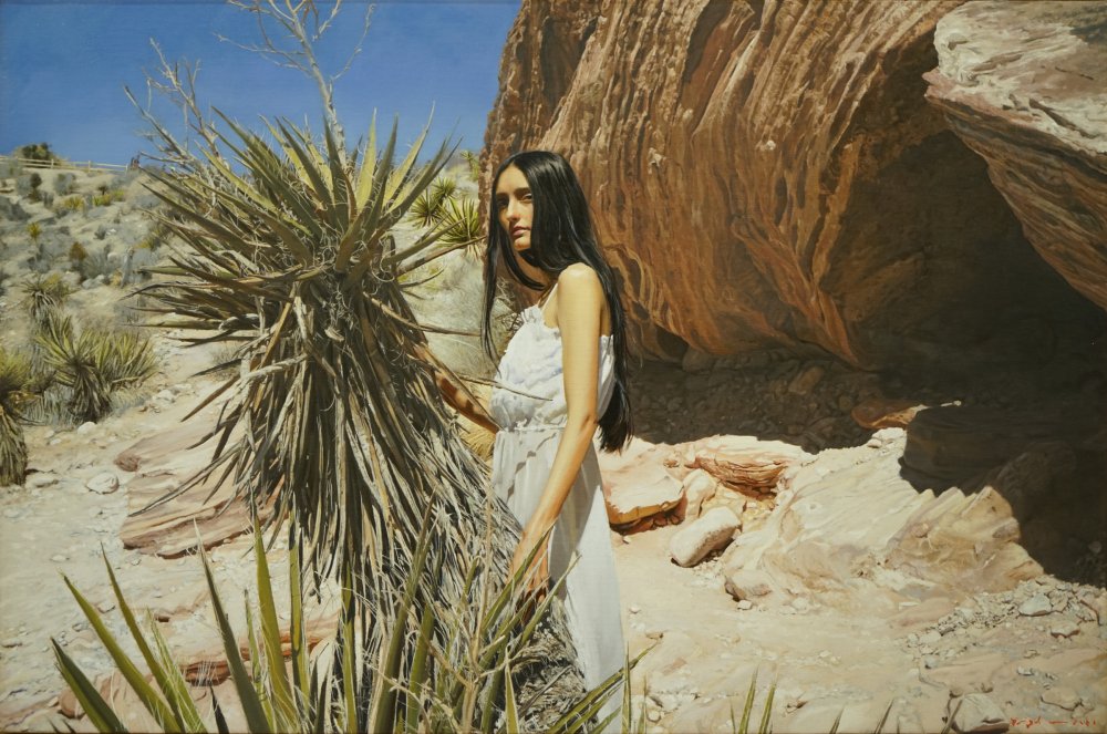 Yigal Ozeri, Untitled; Red Rocks, 2021