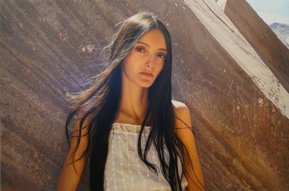 Yigal Ozeri, Untitled; Red Rocks, 2021