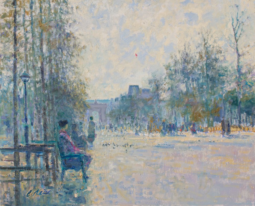 Charles Neal, The Tuileries February, Paris