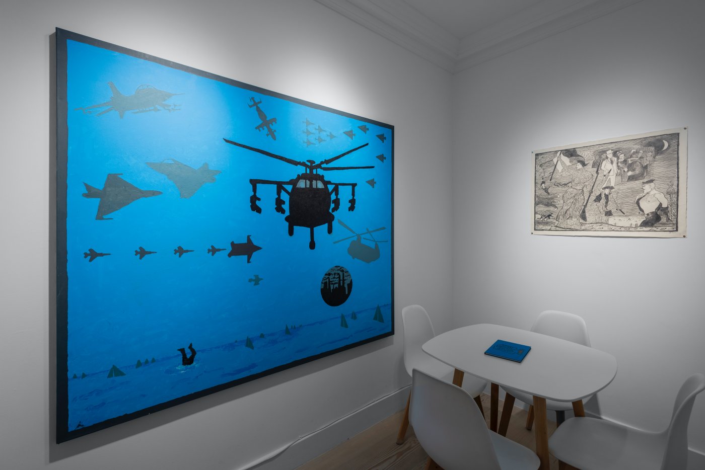 Installation image for Derek Boshier: Icarus and K Pop, at Gazelli Art House