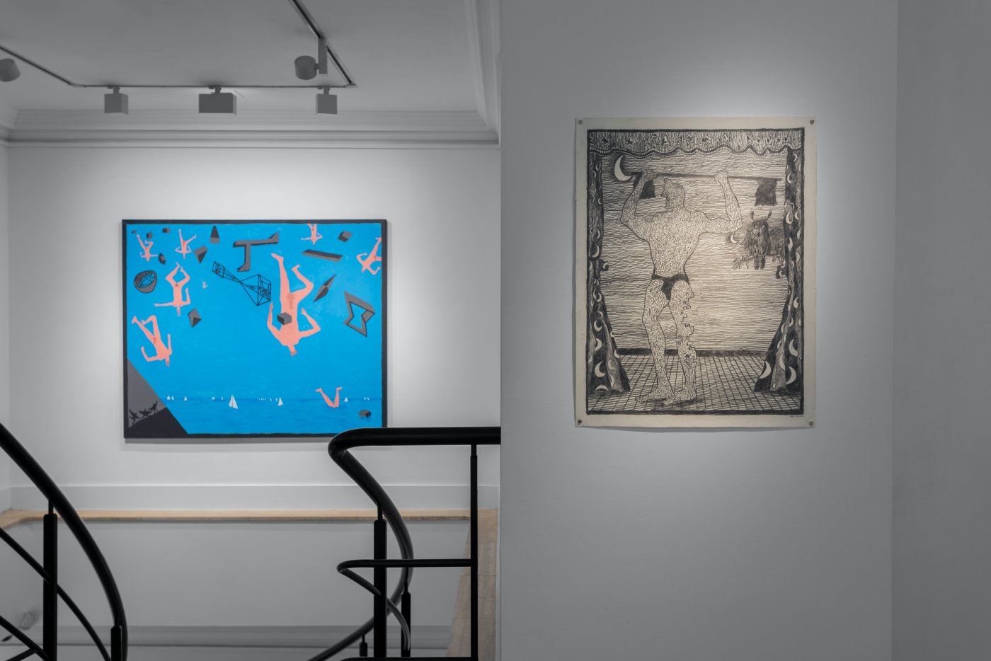 Installation image for Derek Boshier: Icarus and K Pop, at Gazelli Art House