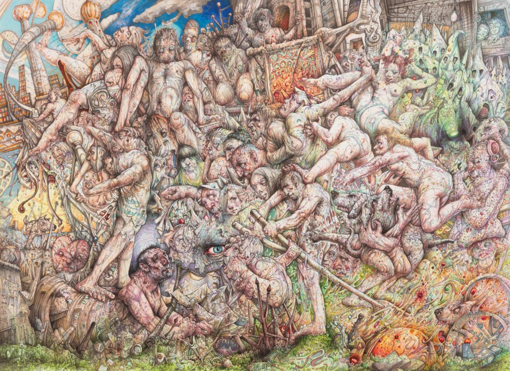 Peter Howson, Acheron Tis Pabulum (Food for Acheron), 2021