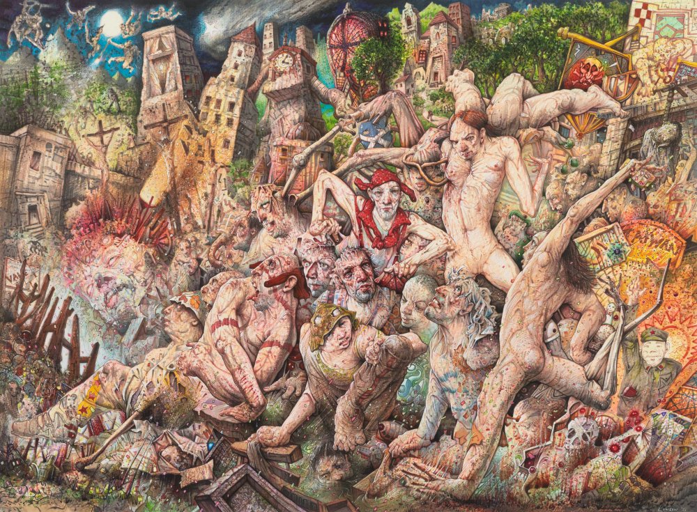 Peter Howson, Optimum Est Pati Quod Emendare Non Possis (What Cant be Cured Must be Endured), 2021
