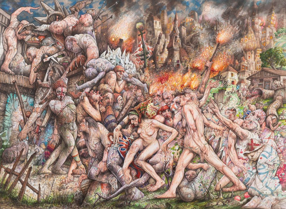 Peter Howson, Pauper Ubique Jacet (Everywhere the Poor Man is Despised), 2021
