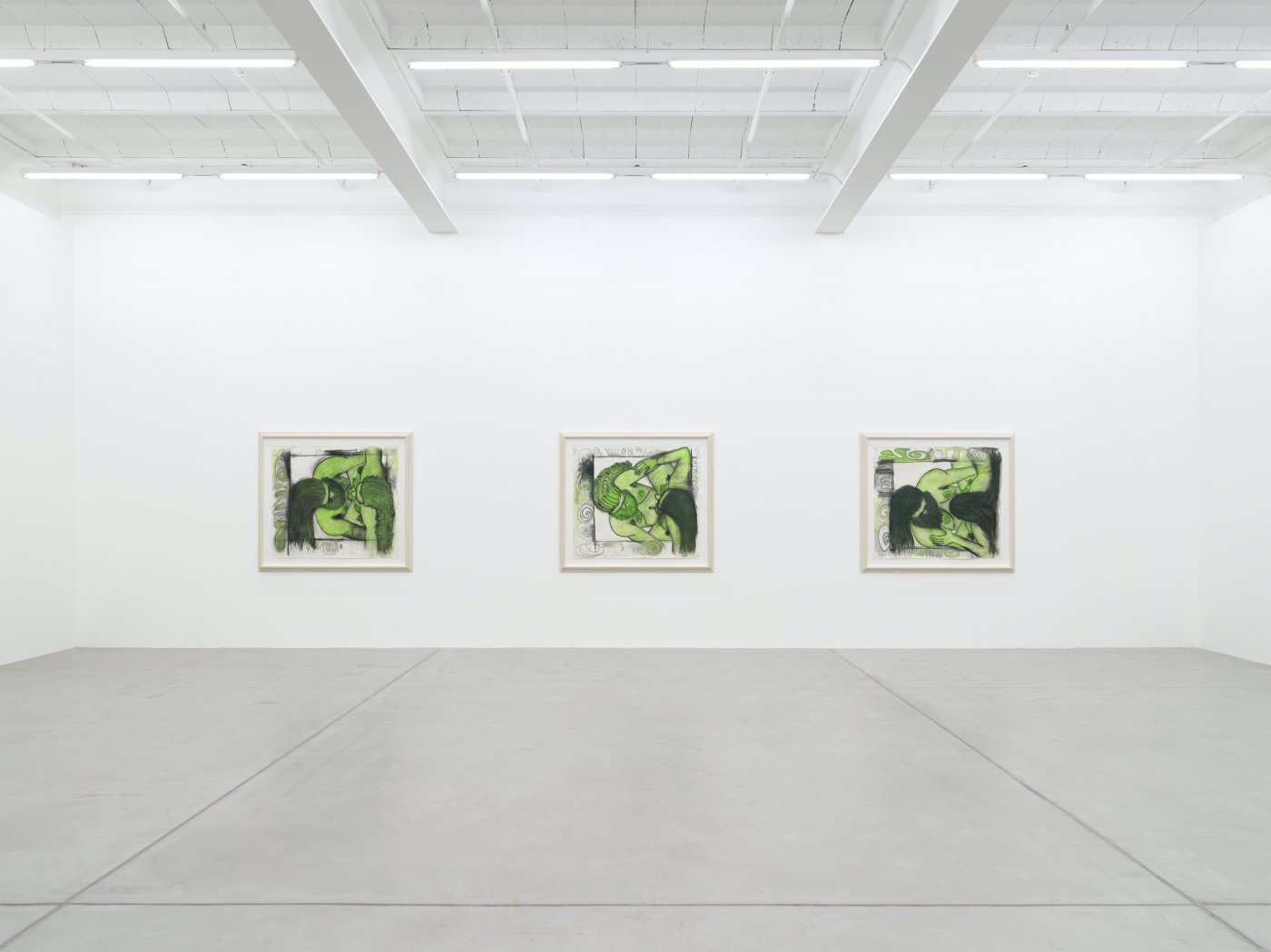 Installation image for Carroll Dunham: Qualiascope Paintings and Related Drawings, at Galerie Eva Presenhuber
