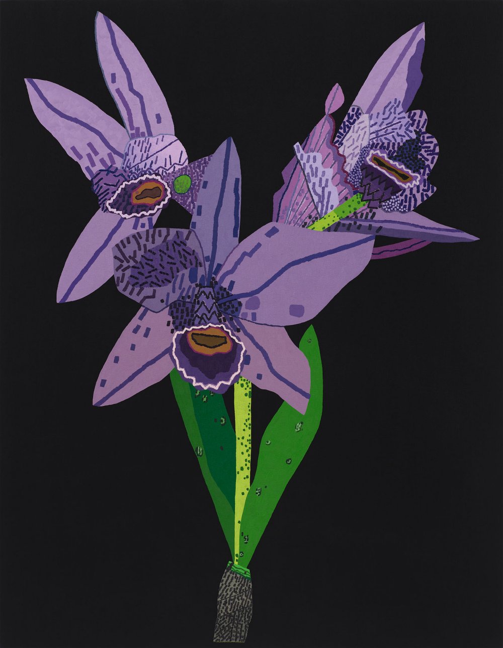 Jonas Wood, Purple Dog-Faced Orchid, 2021