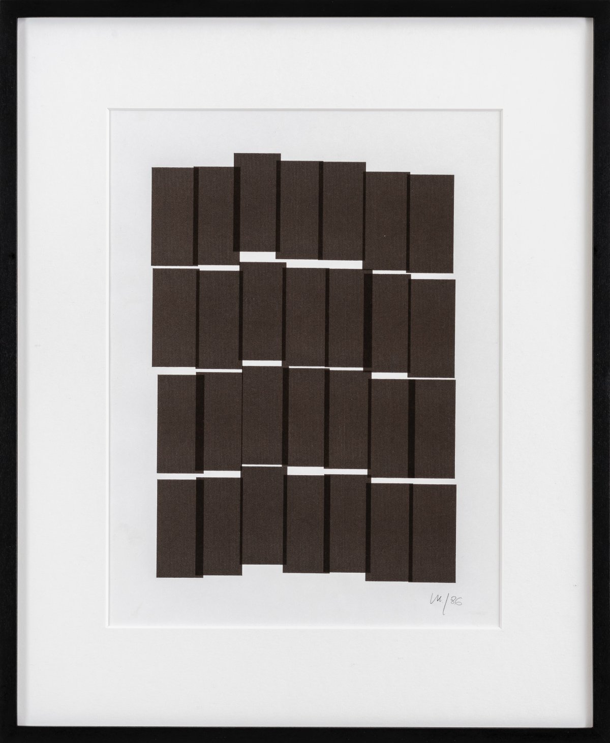 Vera Molnar, 4 x 7 Rectangles, 1986