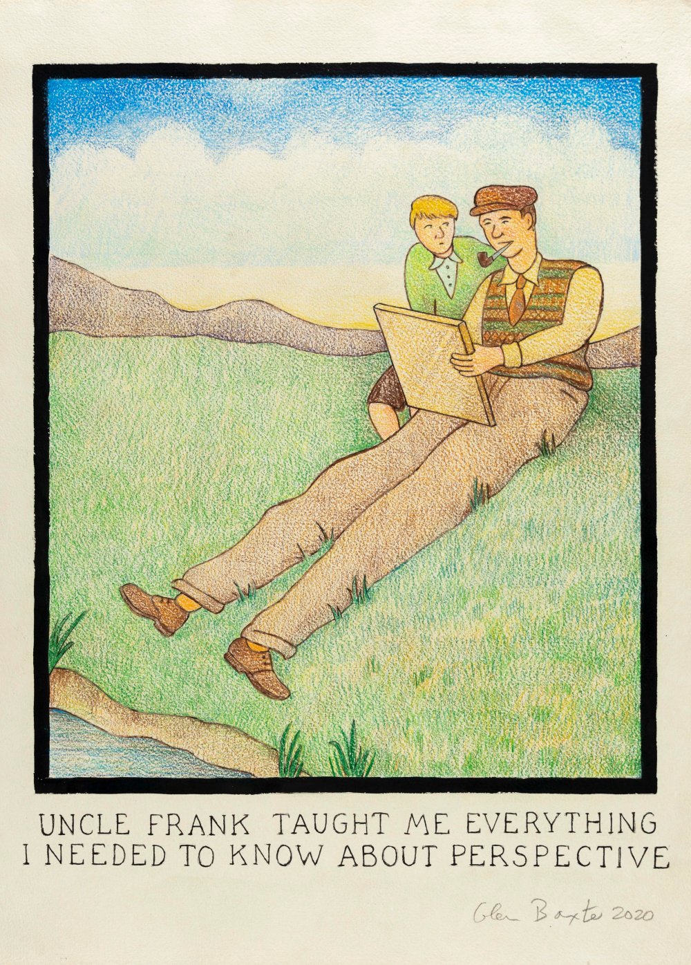 Glen Baxter, Uncle Frank Taught Me Everything I Needed to Know About Perspective, 2020
