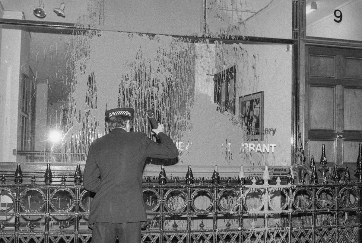 Grey Organisation, Cork Street Attack (Nicola Jacobs Gallery), 1985