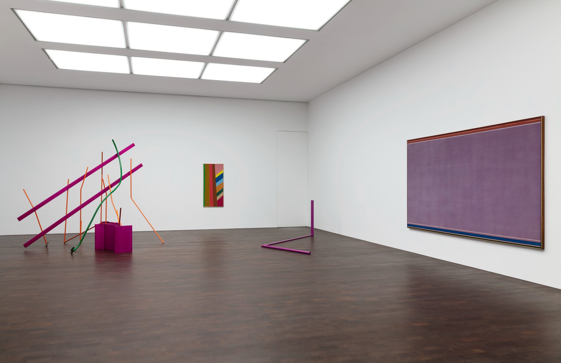 Installation image for Caro and North American Painters, at Gagosian