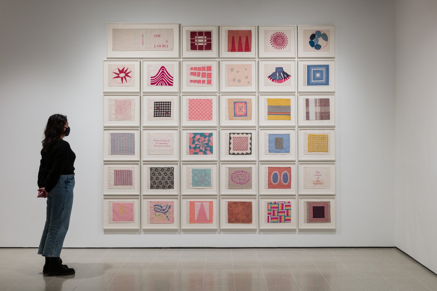 Installation image for Louise Bourgeois: The Woven Child, at Hayward Gallery