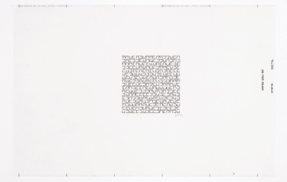 Vera Molnar, Untitled (MV532), 1974