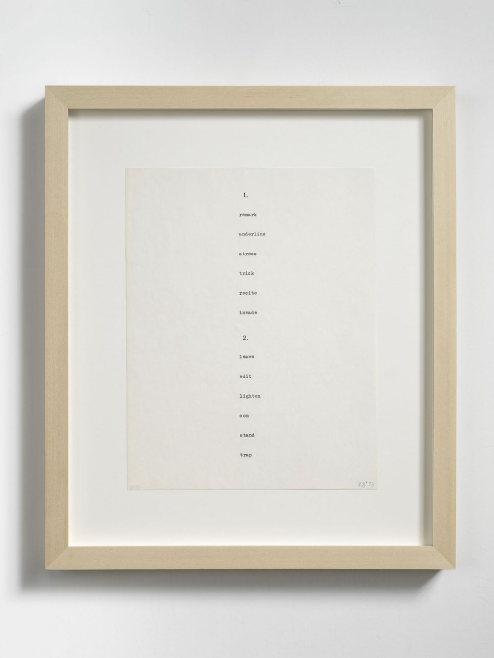 Robert Barry, Untilted, 1973