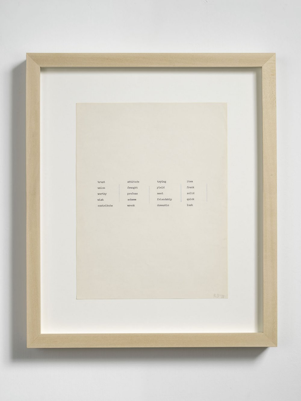 Robert Barry, Untilted, 1973