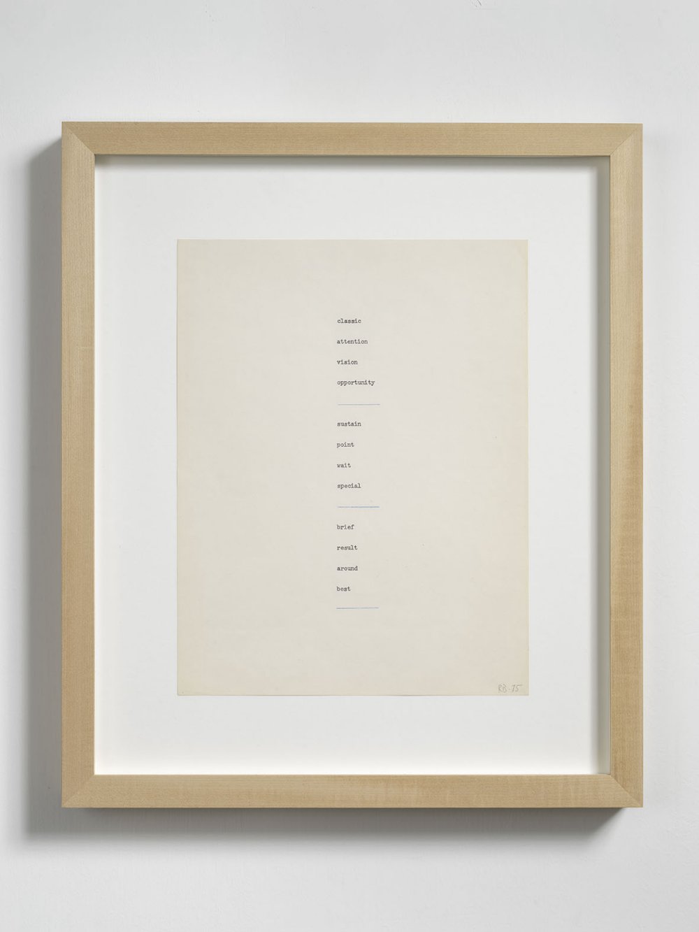 Robert Barry, Untilted, 1975