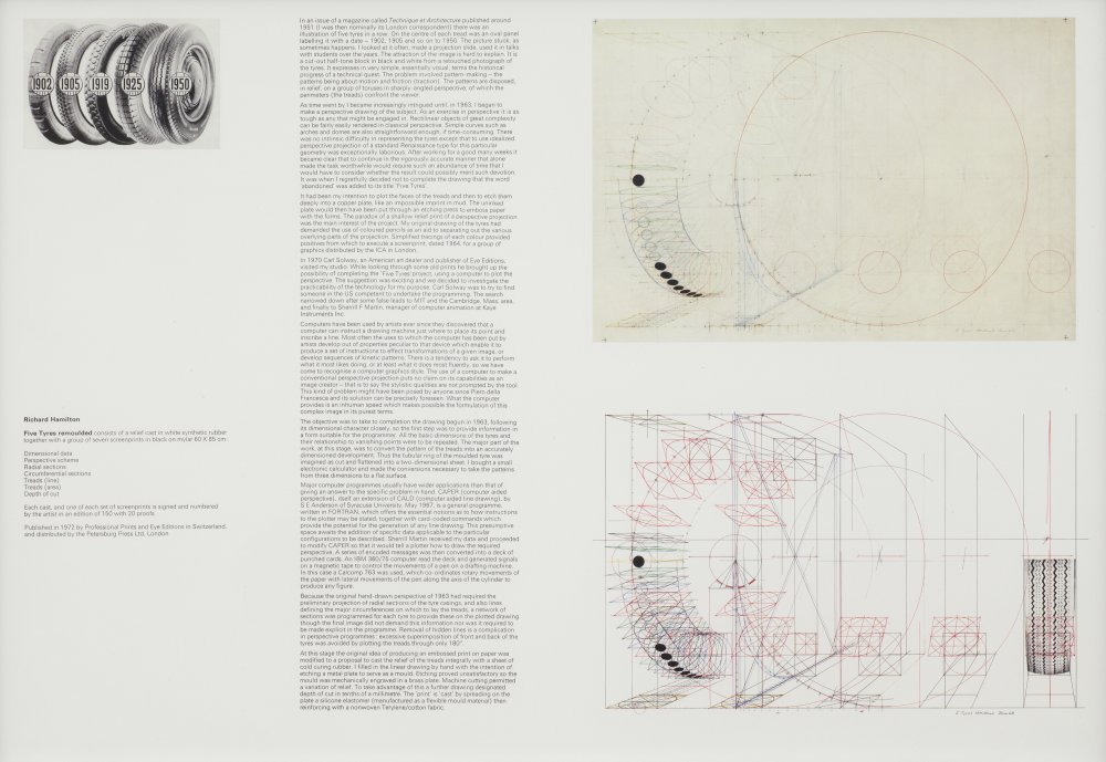 Richard Hamilton, Five Tyres Remoulded (portfolio), 1971