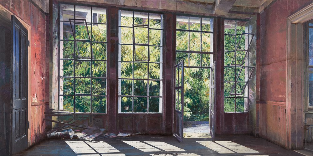 Matteo Massagrande, Vetrata sul cortile, 2021