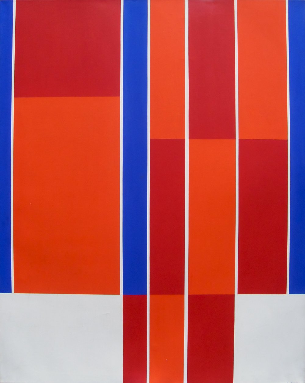 Ilya Bolotowsky, Red, Blue, White Rectangles, 1973