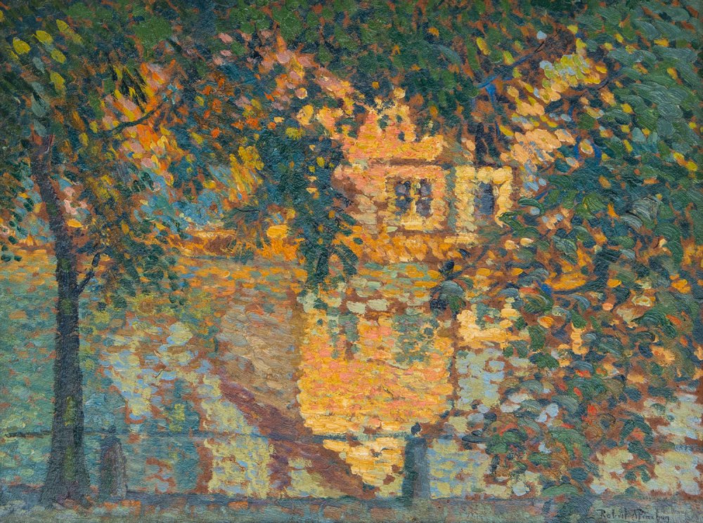Robert-Antoine Pinchon, Maison au bord de l'eau a l'automne
