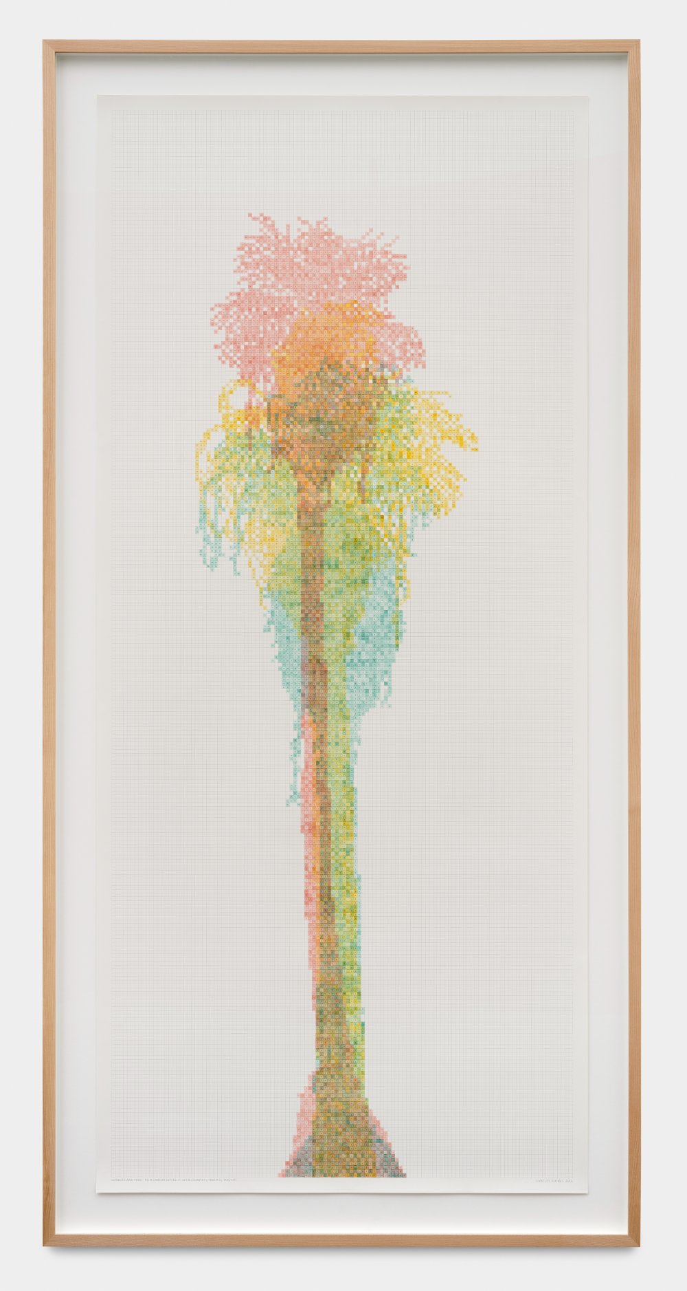 Charles Gaines, Numbers and Trees: Palm Canyon Series 7, Set 8 (quartet), Tree #3, Taaqtam, 2022