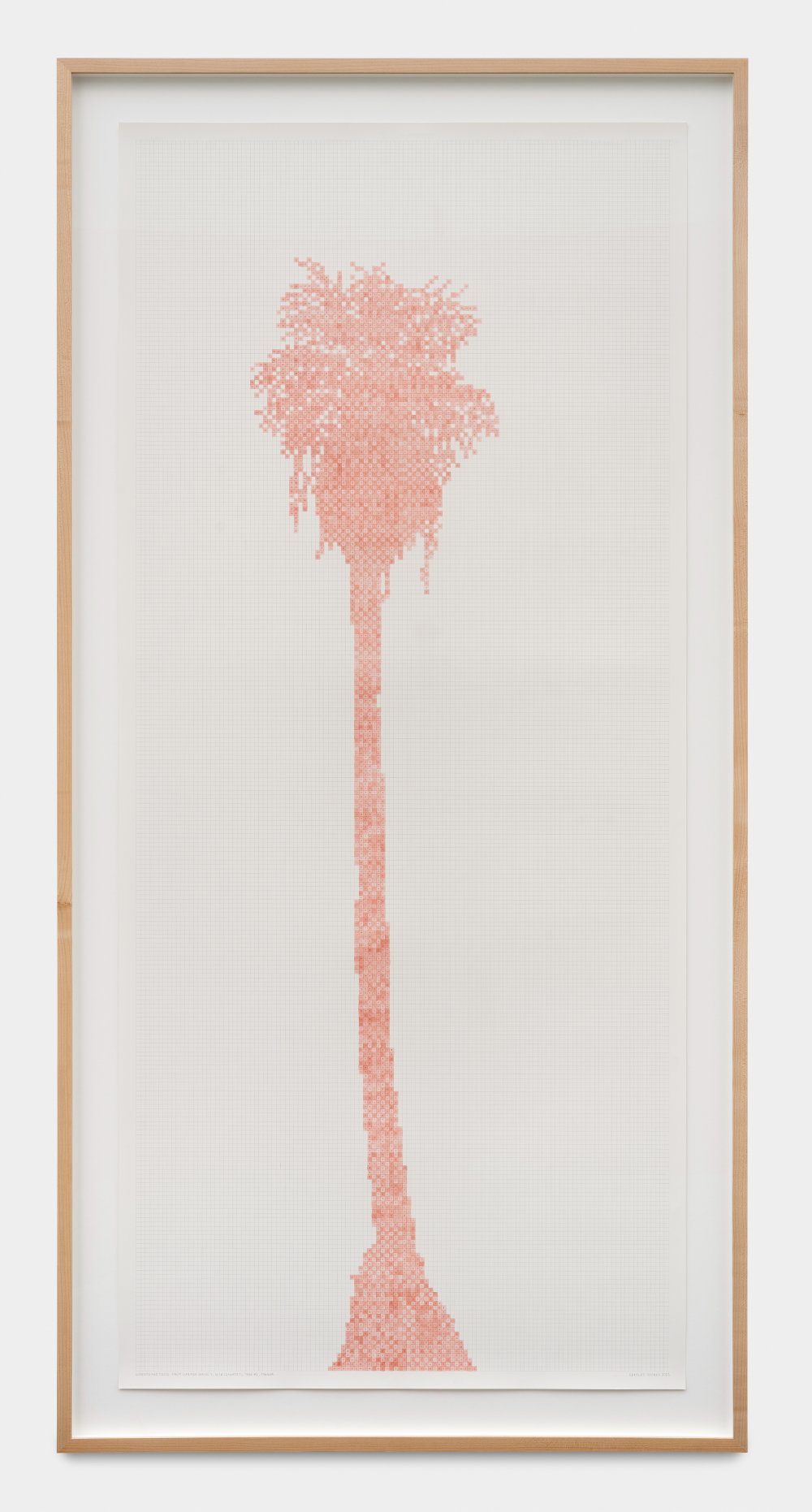 Charles Gaines, Numbers and Trees: Palm Canyon Series 7, Set 8 (quartet), Tree #1, Tongva, 2022