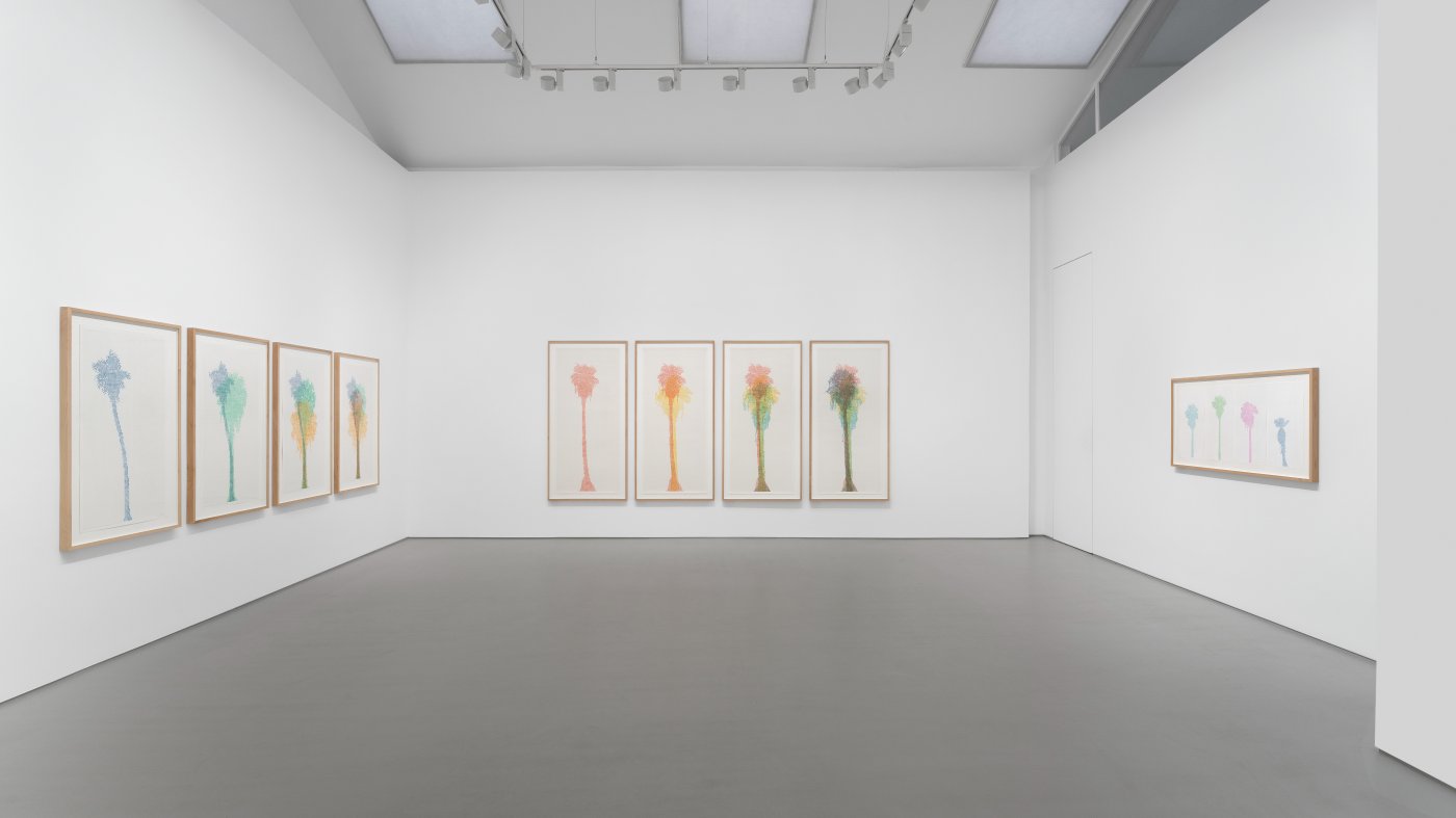 Installation image for Charles Gaines: Gridwork: Palm Canyon Watercolors, at Galerie Max Hetzler