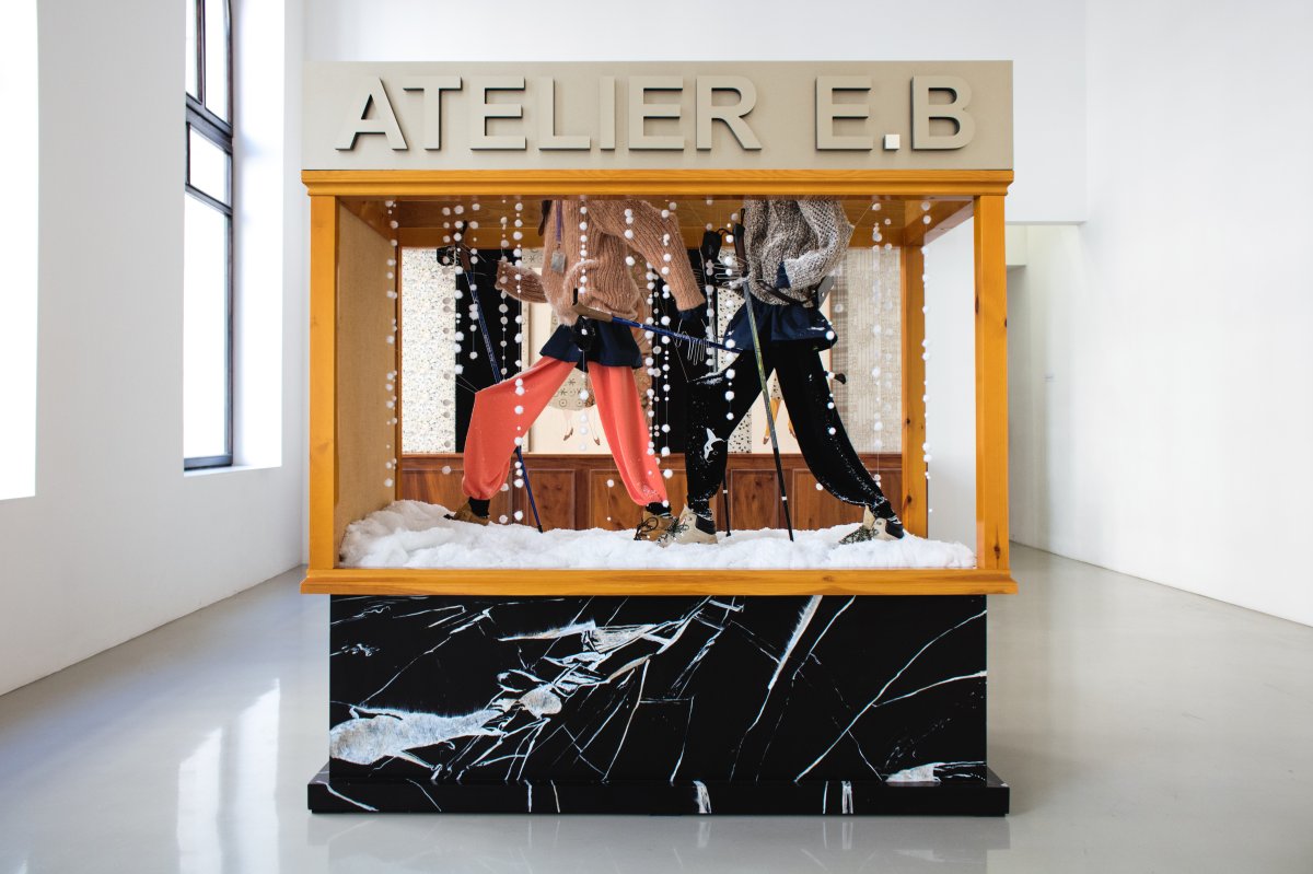 Atelier E.B., Lucy McKenzie and Beca Lipscombe, Street Vitrine II (Storm Margaret), 2020