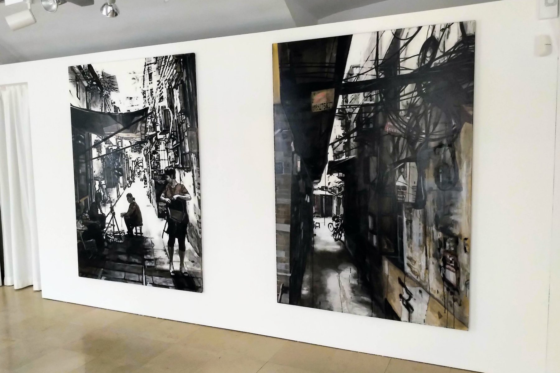 Installation image for Miha Štrukelj – POINTS, LINES, AND ALLEYS, at Galerie Ernst Hilger