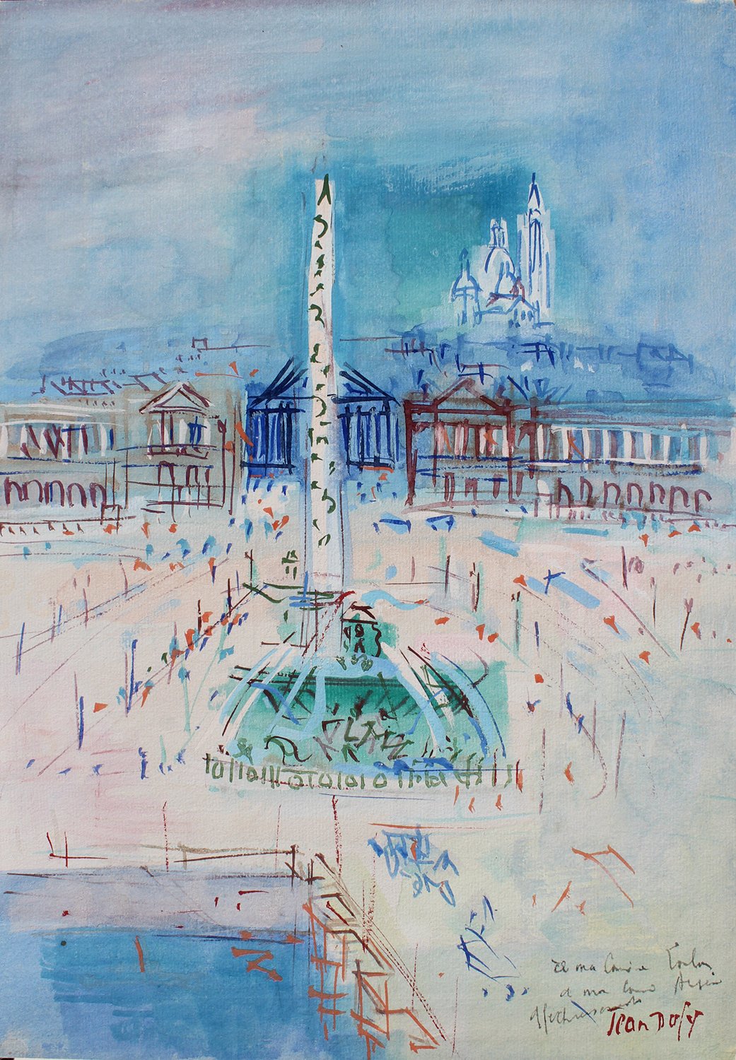 Jean Dufy, Place de la Concorde, 1960