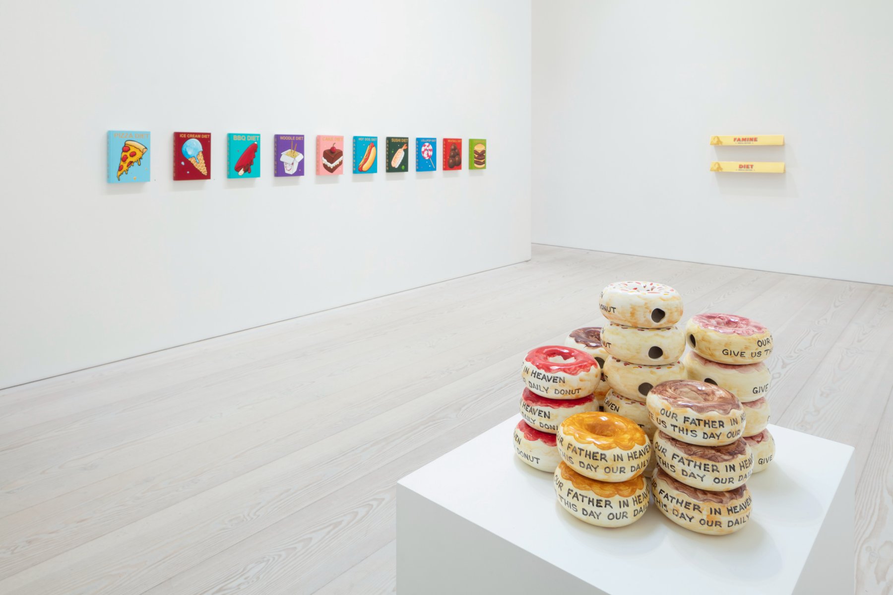 Installation image for Riiko Sakkinen: Cheeseburger Nostrum Cotidianum, at Galerie Forsblom