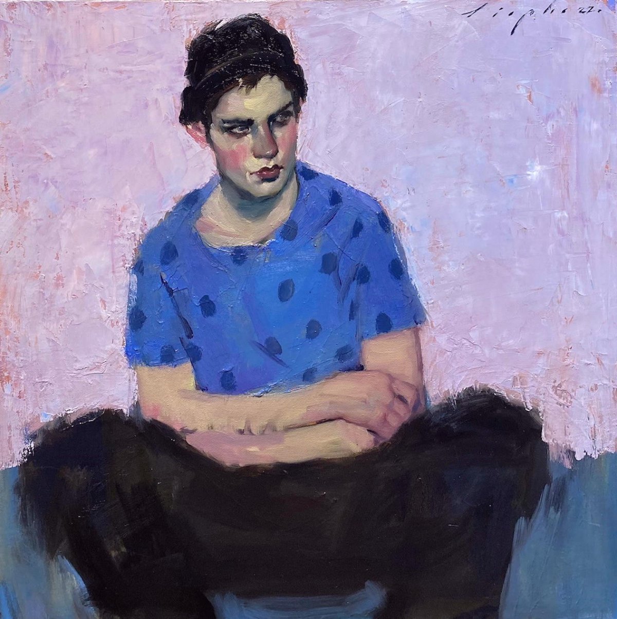 Malcolm Liepke, Young Man in Stocking Cap, 2022