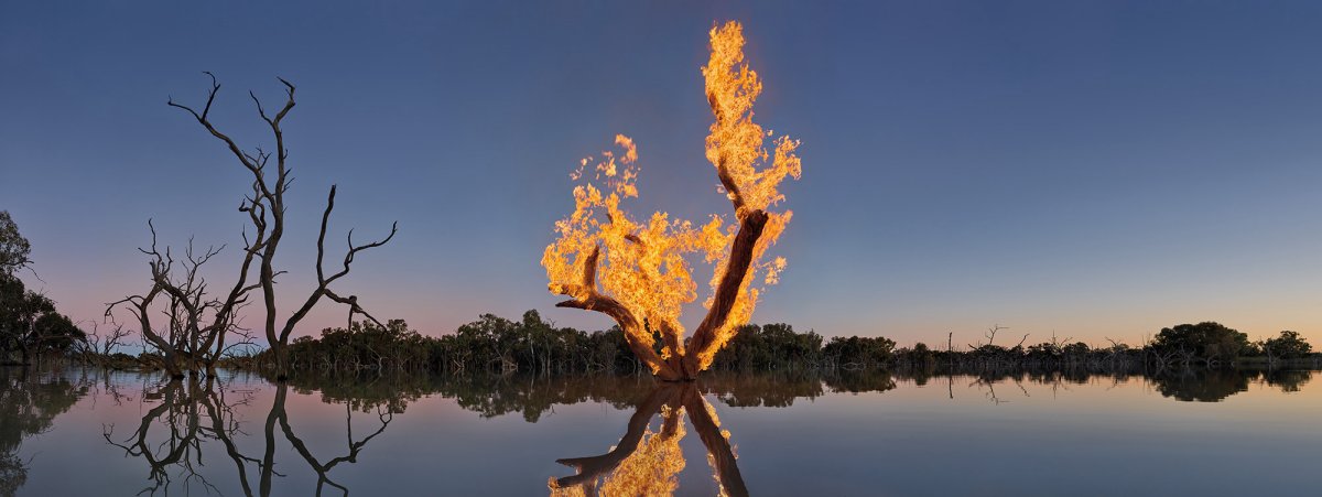Murray Fredericks, Blaze #19, Tandou, Great Darling Anabranch, 2022