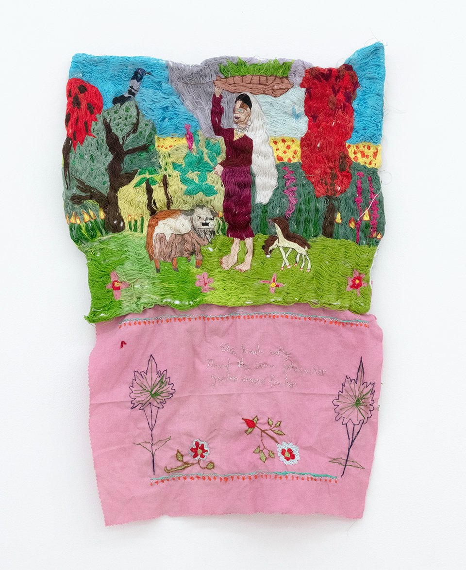 Jagdeep Raina, She travels softly through the seven gates as her garden croons for her, 2022