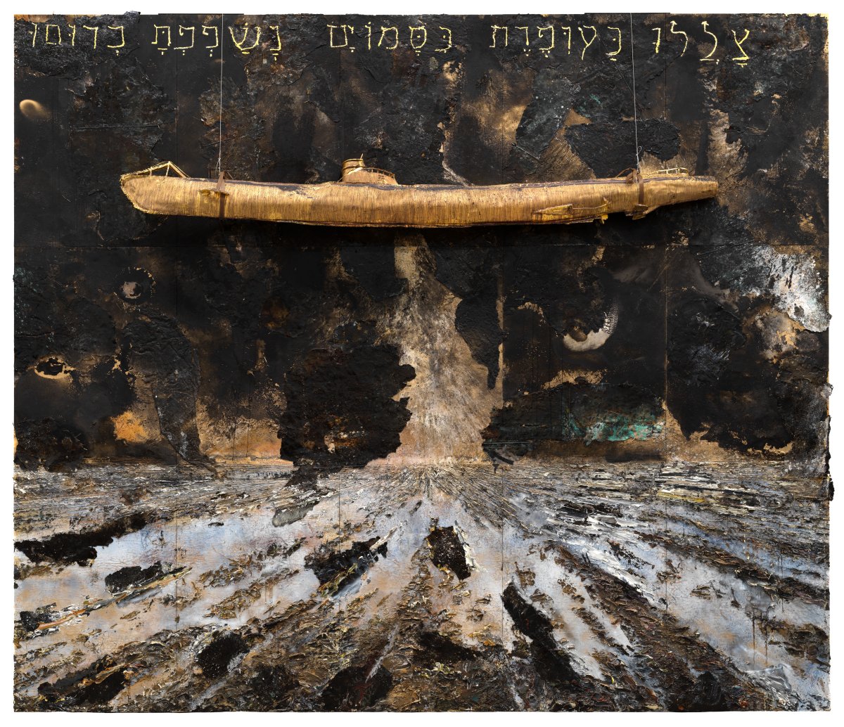 Anselm Kiefer, Thou didst blow with thy wind, the sea covered them: they sank as lead, 2020