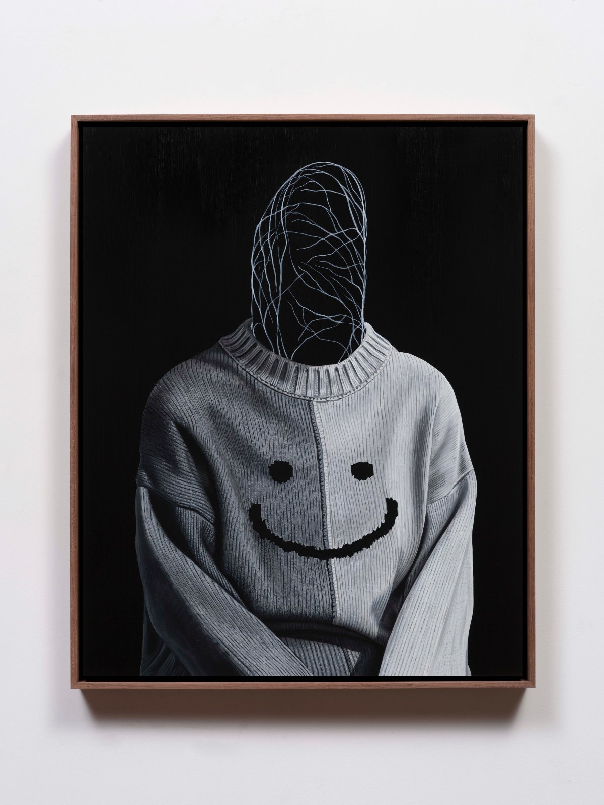 Brian Robertson, Brian Robertson, Brian Robertson & Brian Robertson, Gut feelings (Abdominal vagus nerve in smiley sweatshirt), 2022
