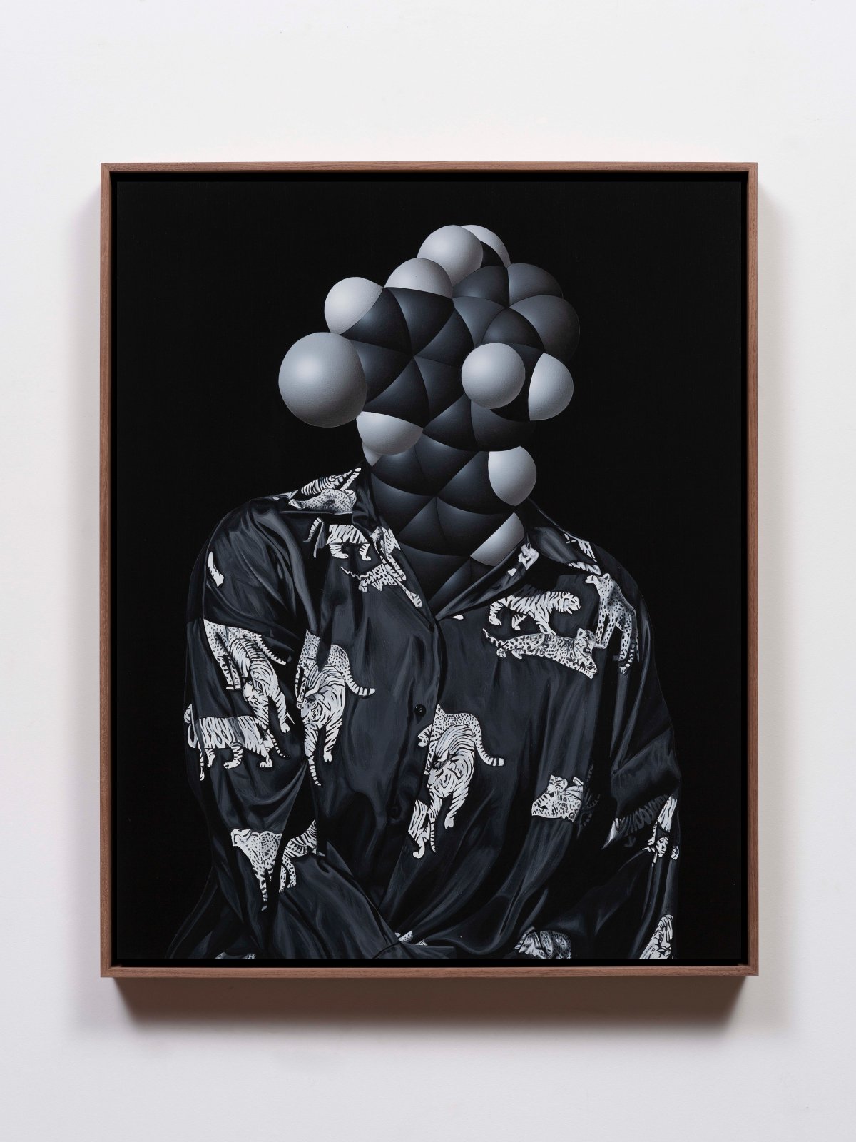 Brian Robertson, Brian Robertson, Brian Robertson, Brian Robertson & Brian Robertson, Jungle Nap (Benzodiazepine in silk tiger shirt), 2022